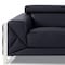 Homeroots 75in Black And Silver Italian Leather Loveseat 477560 - alternate 5