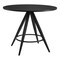 Homeroots 36" Black Wood and Steel Round Top Dining Table 602237 - alternate 1