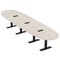 Skutchi Designs 16 Person Conference Table With Power Unit | 16' Boval Table | Harmony Series HAR-BOVL-48X192-T.BK-K458-EBLK - alternate 1