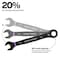 Klein Tools Ratcheting Wrench ST, 90-Tooth, Metric, 8PC 69408MG - alternate 7