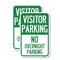 Signmission Visitor Parking Sign Visitor Parking No Overnight Parki, 18'' X 24'', Heavy Gauge Aluminum, 2PK A-1824-2PACK-22726 - alternate 1