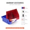 Vevor Hanging Stackable Storage Bin Plastic Organizer Garage Box 6 PCS Blue/Red, 6PK DDWL-5399 - alternate 5