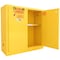 Securall Flammable Storage Cabinet, 30 Gallon, 1 Shelves, 43 in W x 44 in H x 18 in D, Yellow A130 - alternate 1