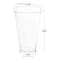 Smarty Had A Party 10 oz. Clear Square Plastic Cups (336 Cups), 336PK 6955-CASE - alternate 8