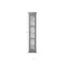 Homeroots Gray Cornice Molding Curio with Glass Door 401665 - alternate 4