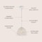 Jonathan Y Campana 10.25" 1-Light Bohemian Modern Woven Rope/Iron LED Pendant, White JYL6513A - alternate 7