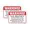 Signmission Warning Property Is Patrolled Trespassers Prosecut, 12'' X 18'' 2 Signs, Heavy Gauge Aluminum, 2PK A-1218-2PACK-24670 - alternate 1