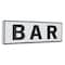 Homeroots 8" X 25" White and Black Handcrafted Bar Metal Wall Decor 487535 - alternate 7