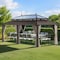 Sunjoy Kingston 20x12 Gazebo, Steel & PC Roof Hardtop Gazebo with Curtain and Netting, Brown Aluminum Posts A1020438A200 - alternate 1