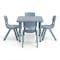 Flash Furniture 5 PC Plastic Activity Table and 4 Chairs Set, 10.5 in Seat Height-Dusty Blue YU-YCX-0023-2-SQR-TBL-DSTYBL-E-GG - alternate 9