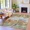 Homeroots 3' X 5' Pewter And Silver Abstract Washable Indoor Outdoor Area Rug 631347 - alternate 7