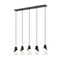 Z-Lite Aimie 5-Light Linear Chandelier, 7 in W, Matte Black 828P7-5L-MB - alternate 1