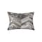 Homeroots 12" X 20" Gray and Silver Chevron Cowhide Lumbar Throw Pillow with Glitter 544577 - alternate 3