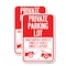 Signmission Private Parking Lot Unauthorized Vehicles Towed at Owne, 18'' X 24'', Heavy Gauge Aluminum, 2PK A-1824-2PACK-23264 - alternate 1