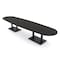 Skutchi Designs Boval Conference Table With Power Unit, 48 in W, 168 in L, Black HAR-BOVL-48X168-DOU.BK-U999ST19-NA - alternate 1