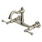 Kingston Brass Two-Handle Wall Mount Bridge Kitchen Faucet, Brushed Nickel KS3258BL - alternate 1