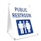 Signmission Public Restroom, 36 Inch x 24 Inch A-frame Yard Sign, Plastic Sign SBC-2436-Public Restroom - alternate 1