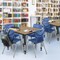 Regency Square Kee Adjustable Classroom Table W/ 4 Andy Stack Chairs, 48 in W, 48 in L, Noble Oak TB4848NOAPBK40NV - alternate 6