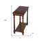 Homeroots 24" Brown End Table With Shelf 488965 - alternate 7