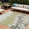 Homeroots 10' X 14' Sage And Ivory Abstract Washable Indoor Outdoor Area Rug 613607 - alternate 1