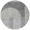 Homeroots 8' Gray Silver And Charcoal Round Geometric Washable Indoor Outdoor Area Rug 582718 - alternate 6