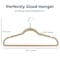 Serenelife Velvet Hangers, Non-Slip, 360 Deg Swivel Hook, Ultra-Thin, Lightweight Velvet Hangers, Ivory, 10PK SLHVELIVOR10 - alternate 4