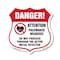 Signmission Pacemaker Wearers Shield Sign Danger! At, 18 Inch X 18 Inch, Plastic Sign SHI-P-18-428 - alternate 1