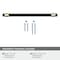 Amerock Mergence 6-5/16 inch 160mm Center-to-Center Matte Black/Golden Champagne Cabinet Pull BP36860FBBBZ - alternate 3