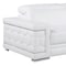 Homeroots 89" White Leather Sofa With Silver Legs 548986 - alternate 13