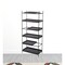 Homeroots 72" Black Sliding Shelf Five Tier Etagere Bookcase 490164 - alternate 4