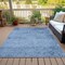 Homeroots 9' X 12' Blue And Ivory Abstract Washable Indoor Outdoor Area Rug 631591 - alternate 8