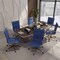 Leisuremod Harris High-Back Faux Leather Office Chair with Gold Frame, Navy Blue HOTG19BUL - alternate 6