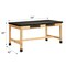 Diversified Spaces Wooden Leg Tables with Compartments, Oak, Wood Frame, 54 in W, Black C780LBBK30L - alternate 9