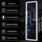 Simple Deluxe Full Length Mirror with LED Lights, 60'x16'Floor Mirror with Dimming and 3 Color Lighting, Free Sta 3A88MIROFY1660NWHT - alternate 6