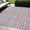 Homeroots 5' X 8' Purple Green And Ivory Plaid Washable Indoor Outdoor Area Rug 601507 - alternate 1