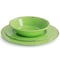 Gibson Mauna 12 Piece Melamine Dinnerware Set in Crackle Green 134304.12R - alternate 6