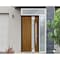Vdomdoors Steel Door Deux 1713 Natural Oak Sidelight and Transom White Window Stainless Inserts Single Modern DEUX1713EXD-OAKW-W36+16 x H80+16-Left-hand Inswing - alternate 4