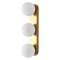 Jonathan Y Knox 23.3 in. 3-Light Mid-Century Modern Metal and Frosted Glass Globe LED Vanity Light, Brass Gold JYL9567A - alternate 8