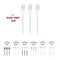 Smarty Had A Party Silver with White Handle Moderno Disposable Plastic Dinner Forks (240 Forks), 240PK 9320-SWF-CASE - alternate 5