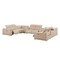 Homeroots Beige Leather Power Reclining U Shaped Ten Piece Corner Sectional With Console 643931 - alternate 3