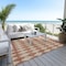 Homeroots 3' X 5' Orange And Copper Geometric Washable Indoor Outdoor Area Rug 577079 - alternate 8