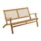 Alaterre Furniture Alaterre Weyra Outdoor Loveseat with Wood and Wicker Natural Patio Furniture Design 80-OUTD-WEYRA-BN - alternate 1