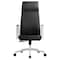 Leisuremod Aleen High-Back Office Chair in Upholstered Leather and Iron Frame with Swivel and Tilt, Black AOT19BLL - alternate 6
