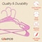Campior Pink Plastic Hangers, Heavy-Duty Plastic Hangers Slim and Space-Saving Hangers, 5PK CMPPLH5PK - alternate 8