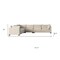 Homeroots Beige Canvas L Shaped Four Piece Sofa and Chaise Sectional With Toss Pillows 674611 - alternate 5