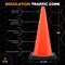 Xpose Safety Traffic Safety Cone, 28 in, PVC Plastic, 10 lb Weighted Base, DOT Approved, Orange, 48 pk OTC28-10L-48-X - alternate 7