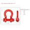 Mytee Products 1-1/2 inAnchor Shackle Forged Carbon Steel w/Safety Screw Pin 34,000lbs WLL, 2PK SHACKLE-ANCHOR-BT-112x2 - alternate 6