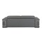 Homeroots 89" Dark Gray Italian Leather Sofa With Silver Legs 329589 - alternate 5
