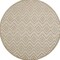 Homeroots 8' Cream Round Geometric Indoor Outdoor Area Rug 572836 - alternate 1