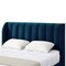 Homeroots Navy Blue Solid Wood Queen Tufted Upholstered Velvet Bed Frame 544856 - alternate 7